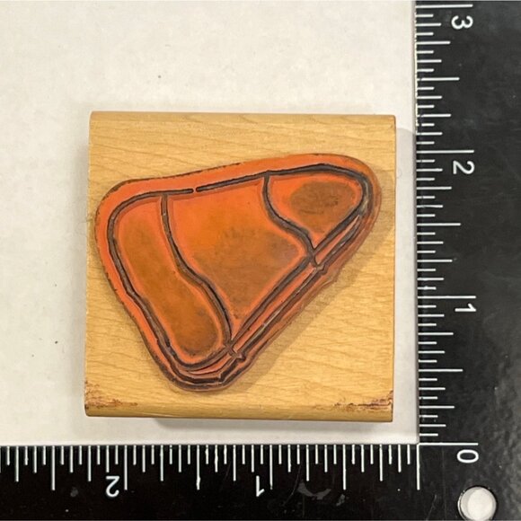 Candy Corn Wood MOunted Rubber Stamp Halloween Sweets by Canadian maple - Picture 2 of 4